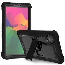 Per Xiaomi Redmi Pad SE 8.7 Custodia antiurto in silicone ibrido per tablet PC con supporto (nero)