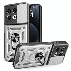 Per Tecno Spark 30 Pro 4G Custodia per fotocamera scorrevole in TPU+PC (argento)