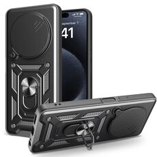 Per Tecno Spark 30 4G Custodia per fotocamera scorrevole in TPU+PC (nero)