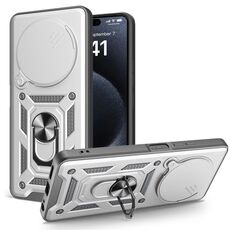 Per Tecno Spark 30 4G Custodia per fotocamera scorrevole in TPU+PC (argento)