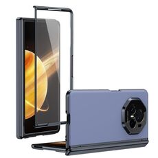 Custodia per telefono For Honor Magic V3 Integrated AG Frosted Vacuum Plating (blu)