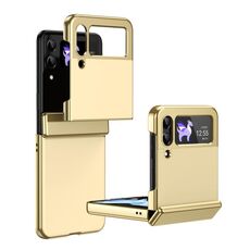 Per Samsung Galaxy Z Flip4 Custodia per telefono con placcatura sottovuoto AG integrata (oro)