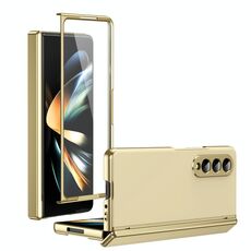 Per Samsung Galaxy Z Fold4 Custodia per telefono con placcatura sottovuoto AG integrata (oro)