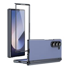 Per Samsung Galaxy Z Fold6 Custodia per telefono con placcatura sottovuoto AG integrata (blu)