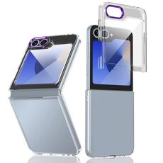 Per Samsung Galaxy Z Flip6 lce Folding Series Custodia per telefono PC trasparente integrata (viola)