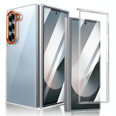 Per Samsung Galaxy Z Fold6 lce Folding Series Custodia per telefono PC trasparente integrata (arancione)