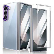 Per Samsung Galaxy Z Fold6 lce Folding Series Custodia per telefono PC trasparente integrata (viola)