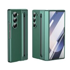 Per Samsung Galaxy Z Fold6 Custodia per telefono integrata in PC + PU con penna / Scatola per penna (verde)