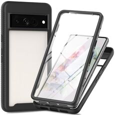 Per Google Pixel 8 Pro Starry Sky Solid Color Series Custodia per telefono in PC + TPU con pellicola in PET (nero)