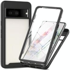Per Google Pixel 8 Starry Sky Solid Color Series Custodia per telefono in PC + TPU con pellicola PET (nero)