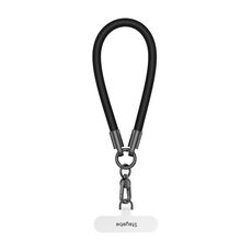 DUX DUICS Stoyobe PL-II Universale Cinturino da Polso in Silicone per Telefono con Cordino Anti-Smarrimento (Nero)