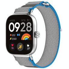Per Redmi Watch 5 / Watch 5 eSIM Cinturino in nylon intrecciato con chiusura a strappo (blu + grigio)