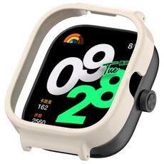 Per Redmi Watch 5 eSIM Hollow PC Half Coverage Watch Custodia protettiva (bianco vintage)