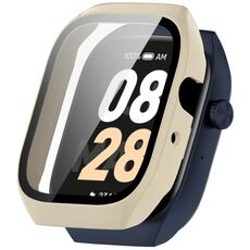 Per Mibro Watch T2 Pellicola temperata Custodia protettiva per orologio PC integrata Seconda variante Custodia (bianco avorio)