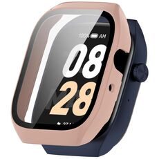 Per Mibro Watch T2 Pellicola temperata Custodia protettiva per orologio PC integrata Seconda variante Custodia (rosa ciliegia)