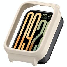 Per Xiaomi Smart Band 9 Pro Custodia protettiva per orologio a mezza copertura in PC cavo (bianco crema)