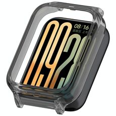Per Xiaomi Smart Band 9 Pro Custodia protettiva per orologio a mezza copertura in PC cavo (nero trasparente)