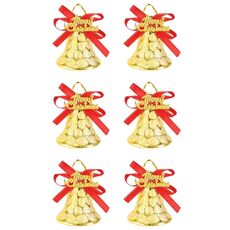 6 pezzi/set 5 cm decorazioni natalizie campane di plastica decorazioni per albero di Natale pendenti