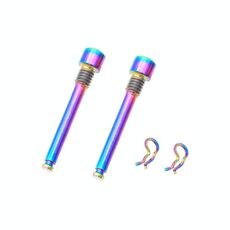 Chiusura a clip in lega di titanio per bicicletta da strada di montagna con molla di fissaggio, colore: perno + anello elastico colorato