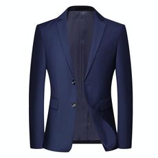 Uomo taglie forti casual abito vestibilità ampia blazer business abbigliamento da lavoro carriera abbigliamento, taglia: XL (blu)