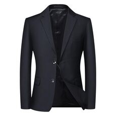 Uomo taglie forti casual vestito vestibilità ampia blazer business abbigliamento da lavoro carriera abbigliamento, taglia: XXXL (nero)