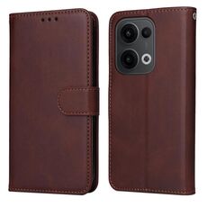 Per OPPO Reno13 Global Classic Calf Texture Flip Custodia in pelle per telefono (marrone)