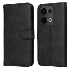 Per OPPO Reno13 Global Classic Calf Texture Flip Custodia in pelle per telefono (nero)