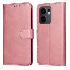 Per OPPO Reno13 F 4G / 5G Custodia per telefono in pelle con texture di vitello classica (oro rosa)