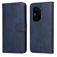 Custodia per telefono in pelle con texture di vitello per Honor 300 Ultra Classic (blu)