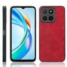 Per Honor X5b / Honor X5b Plus Custodia per telefono con motivo a mucca e cuciture (rosso)