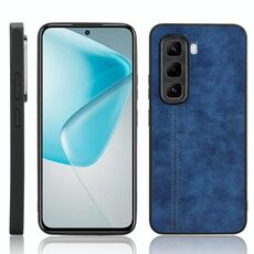 Per Infinix Hot 50 Pro 4G Custodia per telefono con motivo a mucca e cuciture (blu)