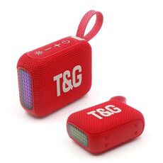 T&G TG445 Subwoofer stereo portatile Bass RGB Light Wireless TWS BT Speaker (rosso)