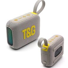 T&G TG445 Subwoofer stereo portatile Bass RGB Light Wireless TWS BT Speaker (grigio)