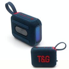 T&G TG445 Subwoofer stereo portatile Bass RGB Light Wireless TWS BT Speaker (blu navy)