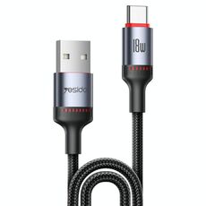 Cavo dati di ricarica Yesido CA130C 18W 3A USB a USB-C / Type-C, lunghezza: 2 m (nero)