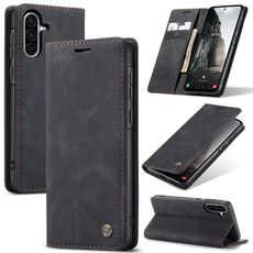Per Samsung Galaxy A36 CaseMe 013 Custodia in pelle con flip orizzontale multifunzionale (nero)