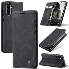 Per Samsung Galaxy A56 CaseMe 013 Custodia in pelle con flip orizzontale multifunzionale (nero)