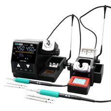 SUGON T60+TJ8+210/245 Maniglia+Punte I/K/IS x 6 Stazione di saldatura di precisione Set di saldatore Strumento di saldatura per riparazione di telefoni cellulari (spina USA)