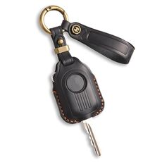 Per Peugeot Django Hallmo Custodia protettiva per chiave in pelle di mucca naturale (nera)