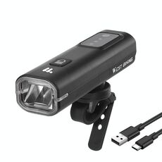 WEST BIKING Faro anteriore per bicicletta impermeabile TYPE-C ricaricabile ad alta luminosità, stile: normale