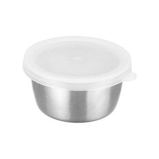40ml 40ml 304 Tazza per salsa in acciaio inossidabile con coperchio in plastica Sigillato a prova di perdite Piatto per condimenti
