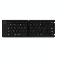 B023 Due pieghevoli portatili mini tastiera wireless Bluetooth telefono cellulare laptop notebook tastiera da ufficio (nero)