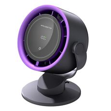 Ventilatore da tavolo a parete con ventola ad alta velocità, grande ventola USB, piccolo ventilatore da uragano (grigio)
