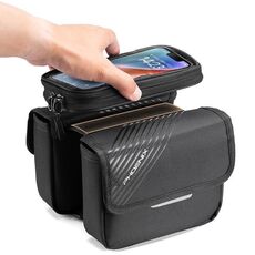 Borsa porta cellulare anteriore per bicicletta PHOENIX (nera)