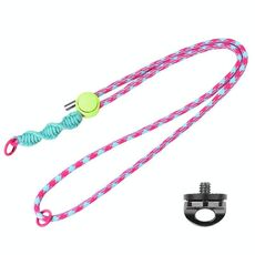 BRDRC Sport Camera Lanyard con 1/4 di pollice Vite Anti-perdita Lanyard Crossbody (Rosa Blu Verde)