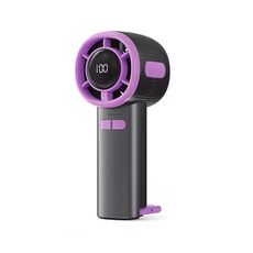Ventilatore portatile USB con display digitale ad alta velocità a 100 velocità e piccolo ventilatore portatile (grigio)