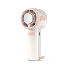 Ventilatore di raffreddamento a semiconduttore con display digitale ad alta velocità a 3 velocità, piccolo ventilatore portatile USB (bianco)