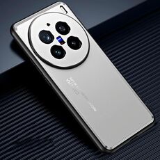 Per vivo X200 Pro Custodia per telefono in metallo satinato (argento)