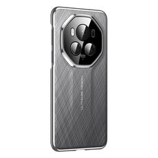 Custodia per telefono cellulare in pelle verniciata tinta unita per Honor Magic6 Pro, imitazione Ultimate Design (grigio)
