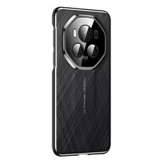 Custodia per telefono cellulare in pelle verniciata semplice con design definitivo per Honor Magic6 Pro (nera)